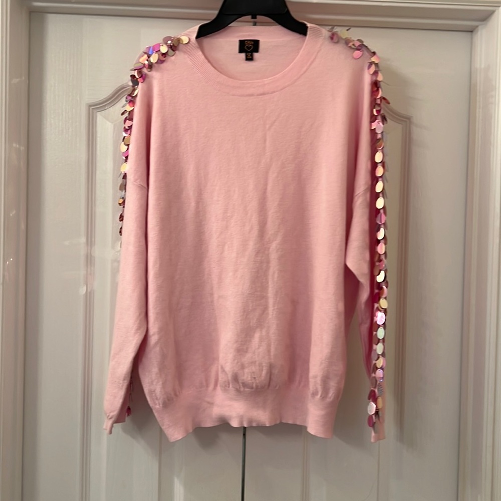 Pink sequin sweater